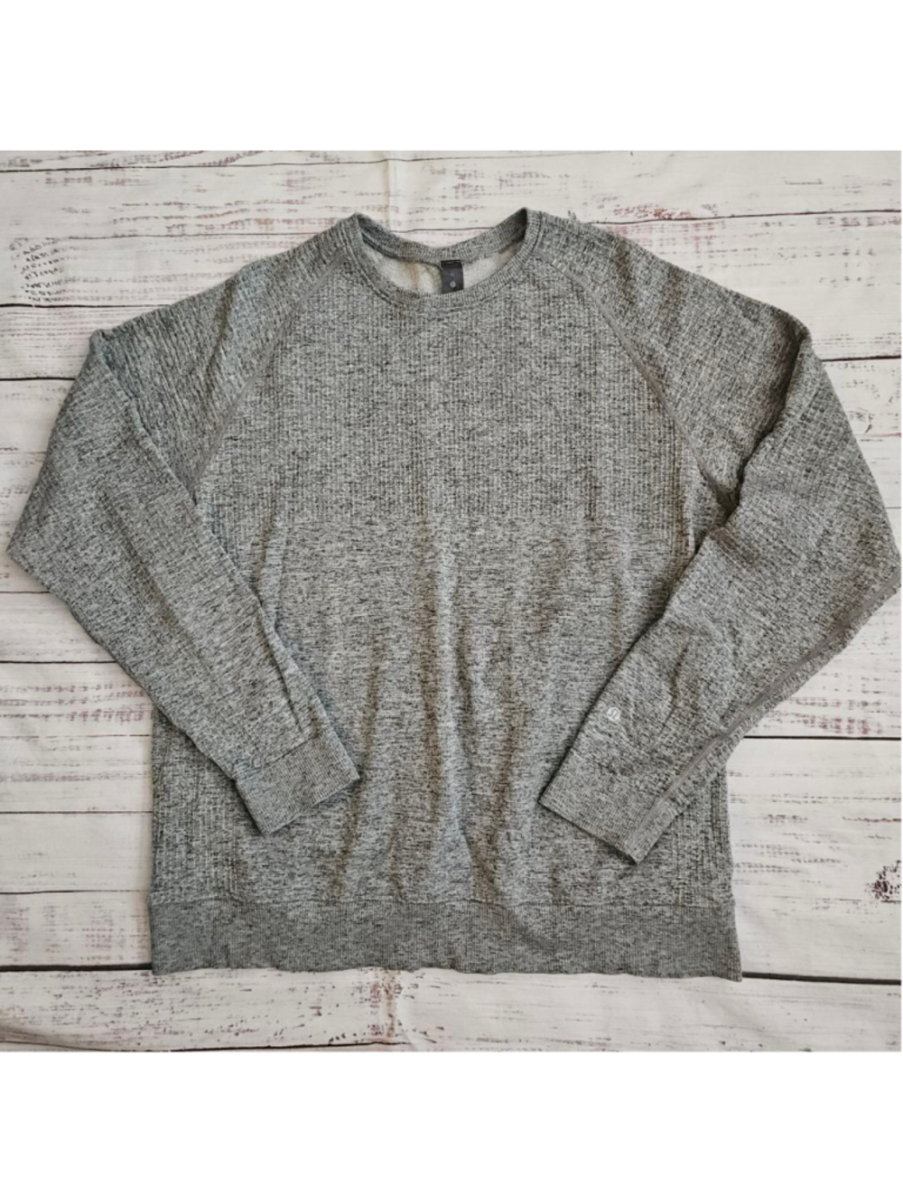 Lululemon Engineered Warmth Long Sleeve Crew Vapor Gull Gray Activewear Mens